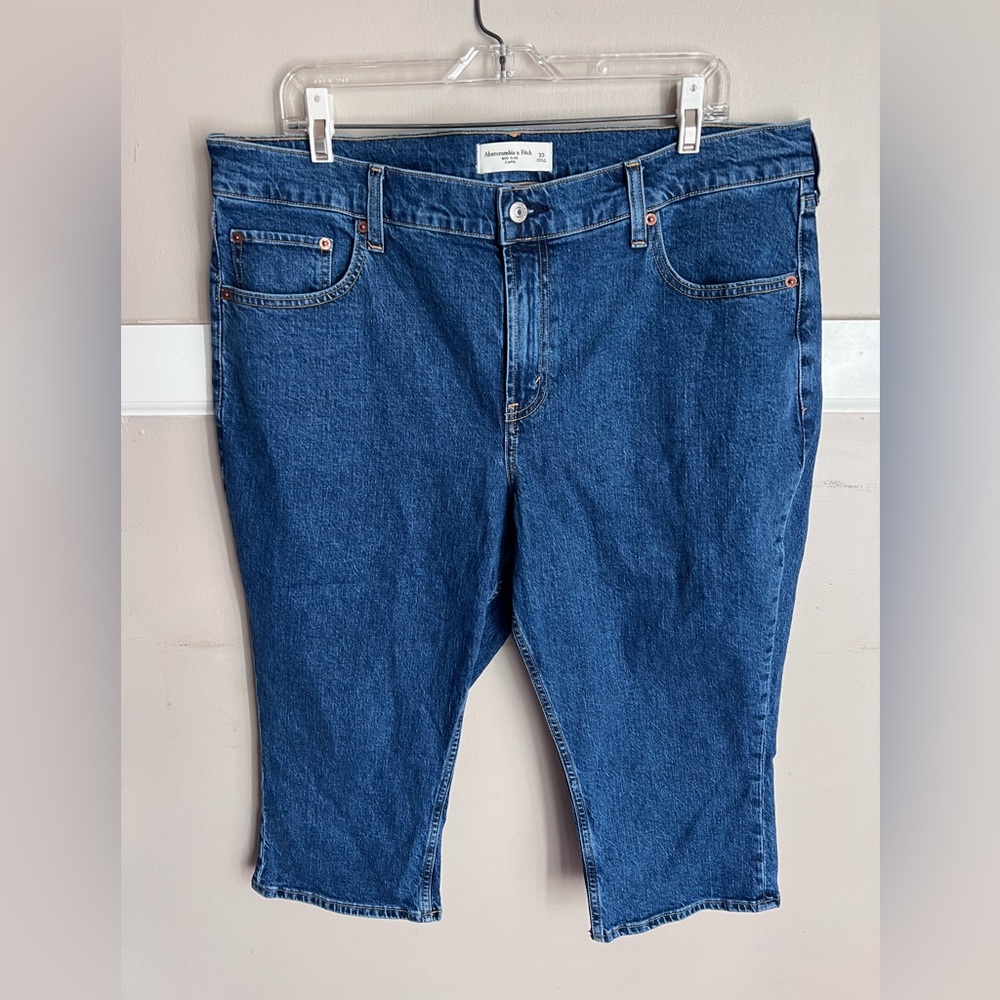 Abercrombie & Fitch Indigo Denim Capris